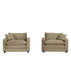 Luxurious and Sophisticated Deep Seated Sofa Set with Two Single Chairs