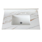 37 Inch Carrara Marble Vanity Top