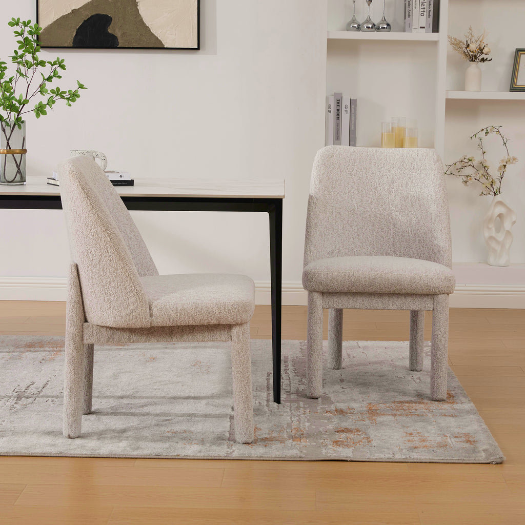 21.46" Wide Modern Minimalist Dining Chair Set Of Two