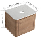 24" Wall-Mounted Bathroom Vanity & 1-Soft-Close Door