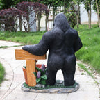 Outdoor Garden Sculpture Chimpanzees Flower Pot Planter