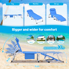 3-in-1 Heavy Duty Tanning Chair with Face Hole