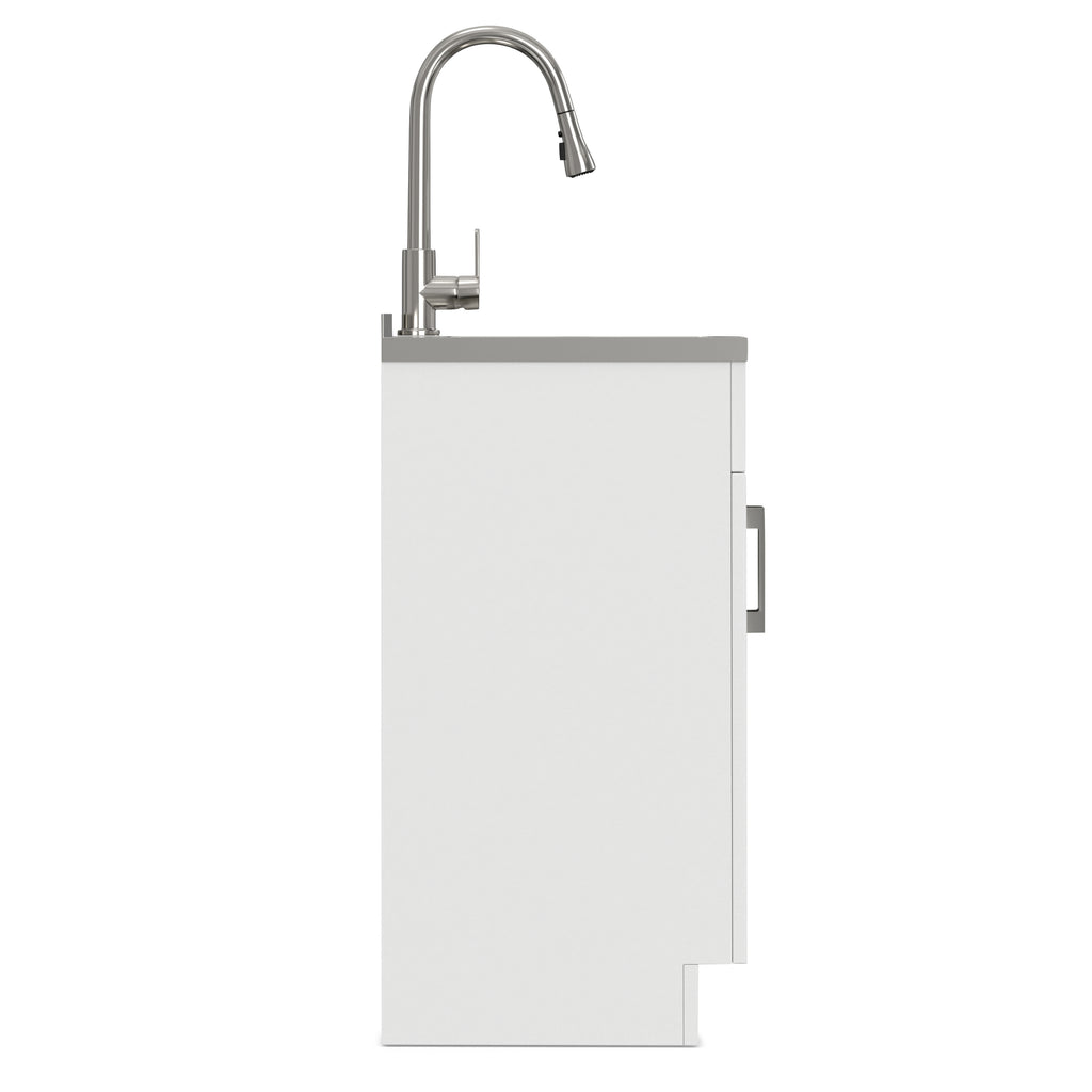 Modern Wide Shaker All-In-One 20-Inch Laundry Utility Sink and Cabinet