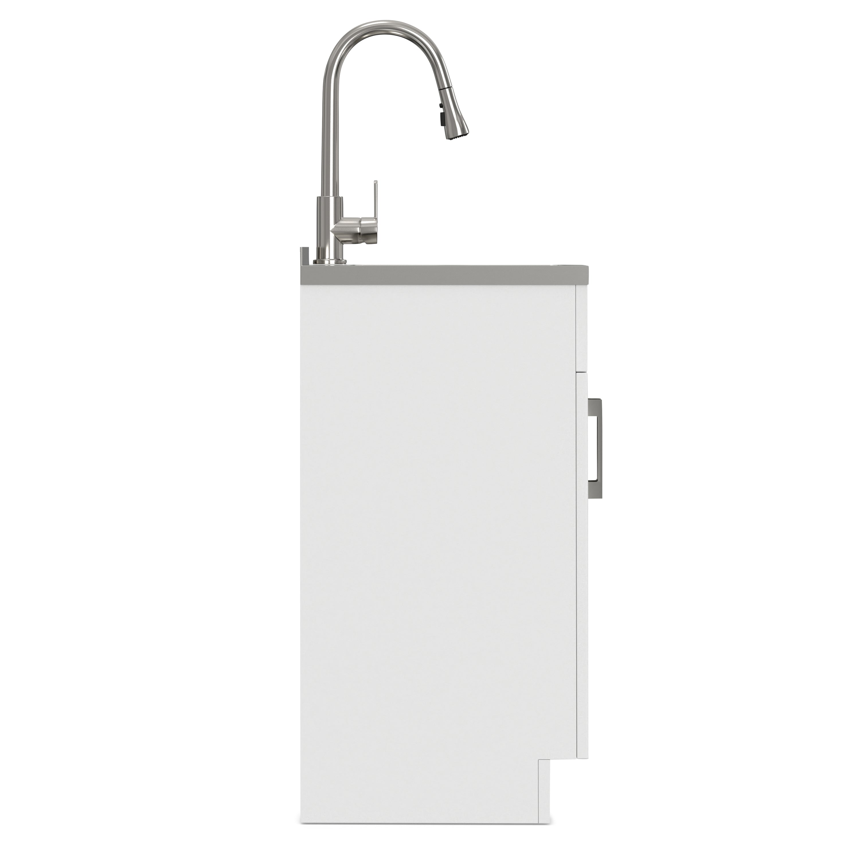 Modern Wide Shaker All-In-One 20-Inch Laundry Utility Sink and Cabinet