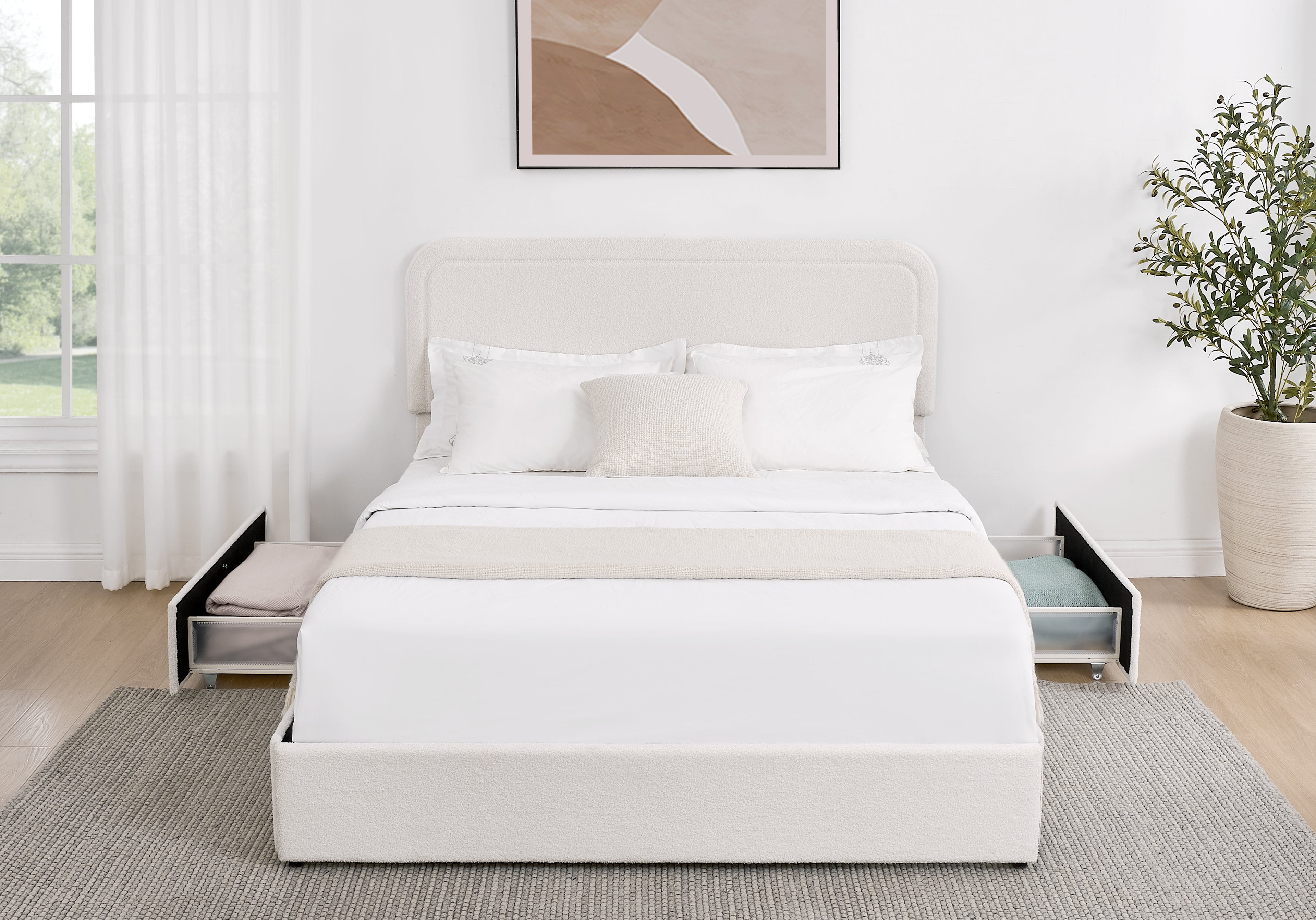 Liv Patented 2-Drawers Storage Bed - Queen Size