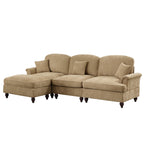 Mid Century Three Seater Modular L Shaped Sectional Couch