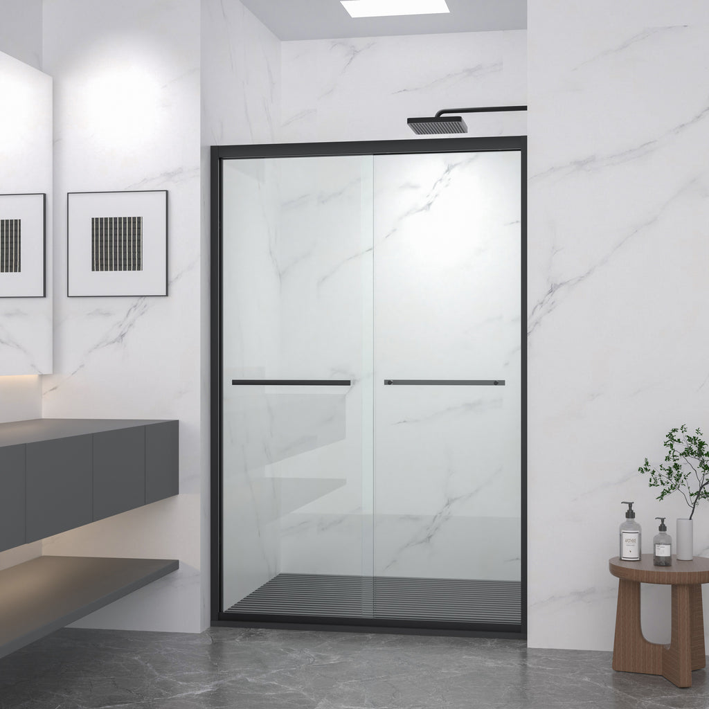 Aluminum Frame Double Sliding Shower Door 44-48"x72"