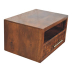 Solid Wood Cadiz Textured Bedside Table
