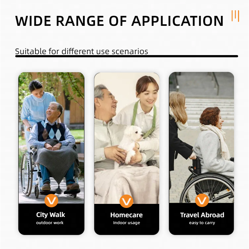 Aluminum Alloy Transport Wheelchair - 18" Seats