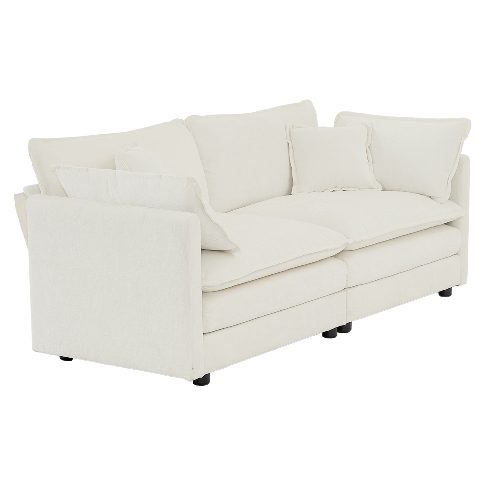 Sofa Set of 2 Chenille Couch, 2+3 Seater Sofa Set Deep Seat Sofa