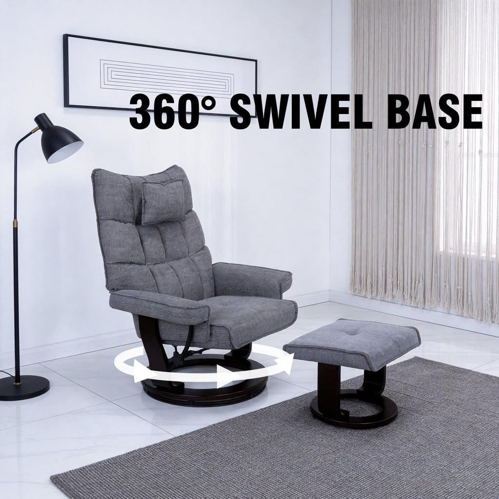 8-Point Massage Recliner with Ottoman