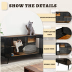 Spacious Cat House with Tempered Glass