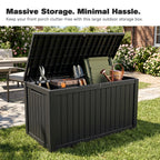 180 Gallon Large Outdoor Storage Deck Box