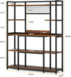 Large 55" Baker's Rack with Hutch