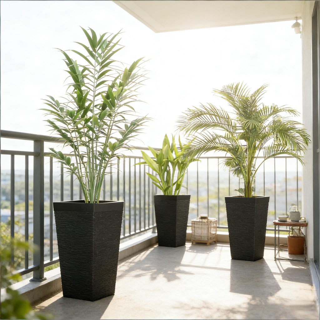 Modern Design Stackable Tapered Planters, Set of 3