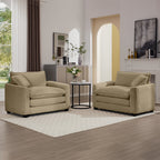 Luxurious and Sophisticated Deep Seated Sofa Set with Two Single Chairs