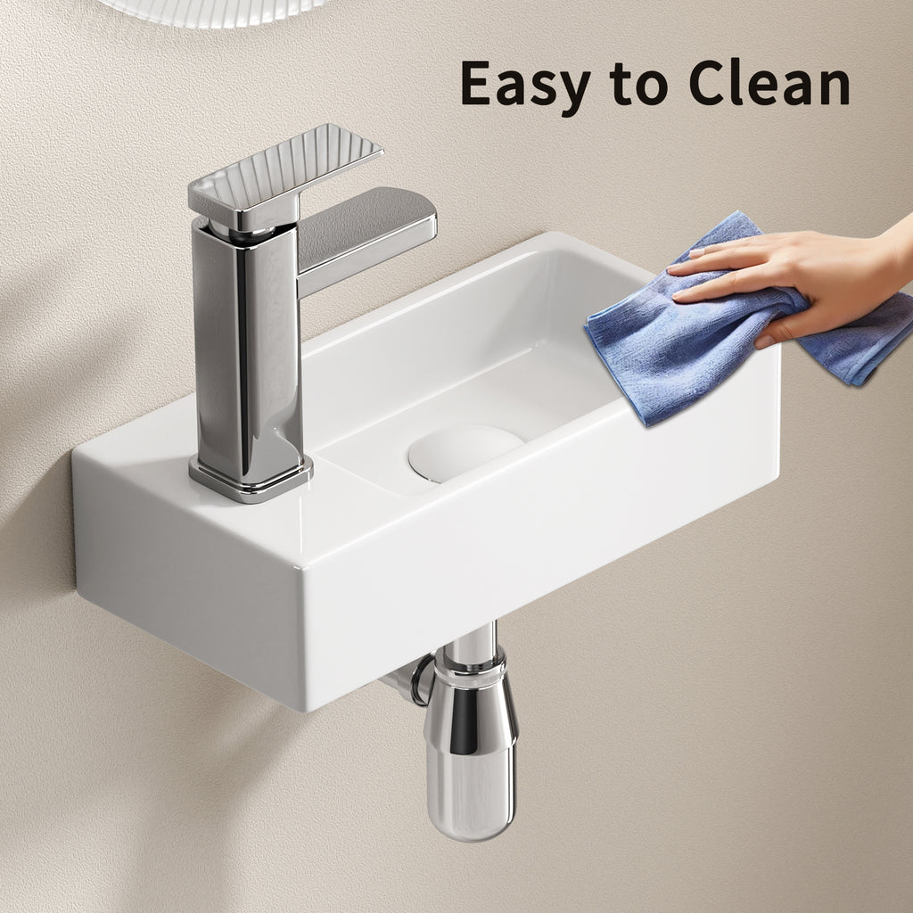 Wall-Mounted Ceramic Bathroom Sink