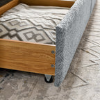 Tufted Daybed with Trundle and Two Drawers - Queen Size