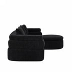 106" L-Shape Sectional Sofa - Black