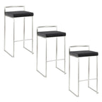 30" Contemporary Stackable Barstool Set of Three