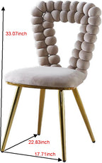 Modern Chair Set of 2 with Iron Tube Legs