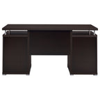 Rochelle Cappuccino 2-Drawer Office Computer Desk