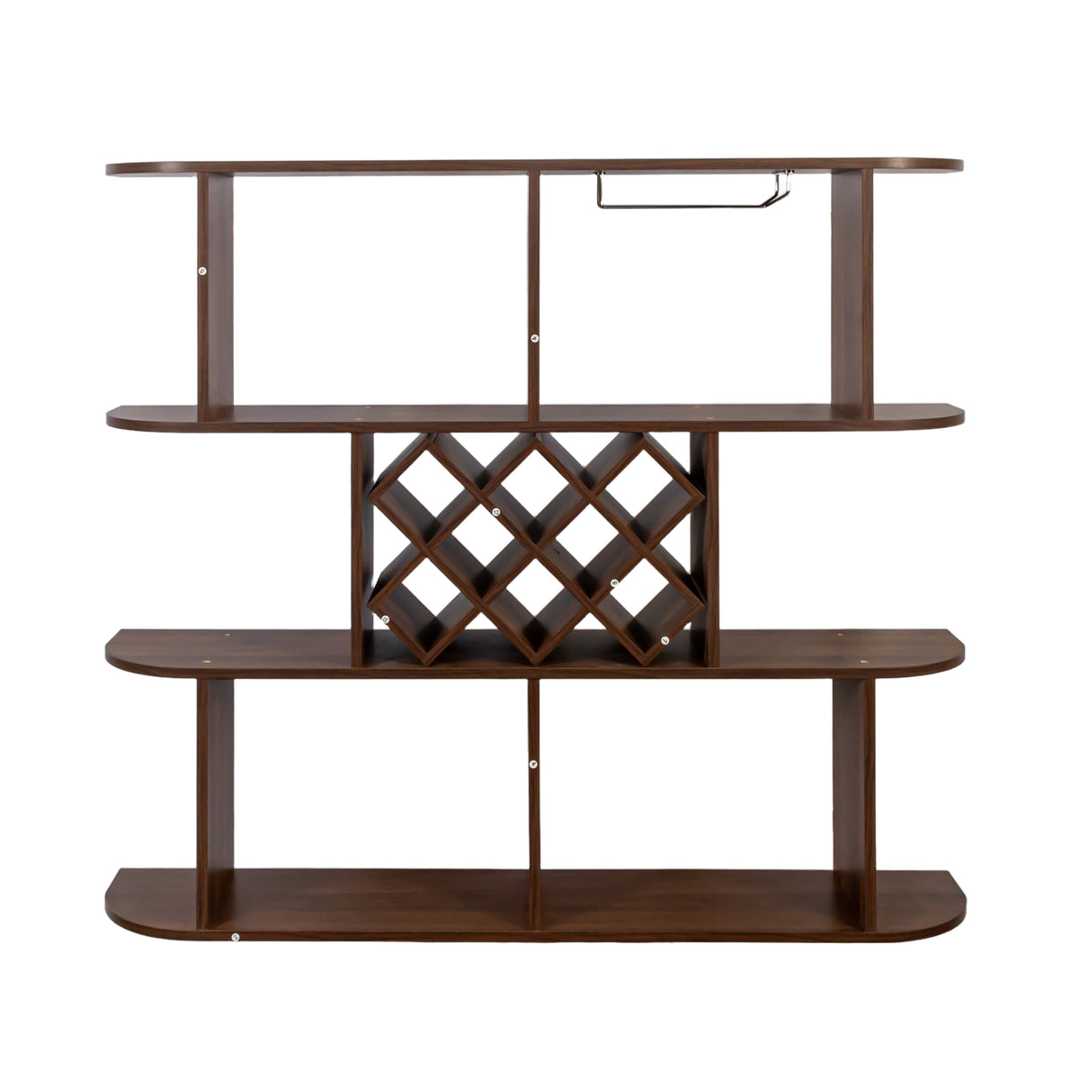 Large Wall Mounted 3 Tier Rustic Bottle Wine Rack