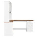 Space-Saving L-Shaped Computer Desk