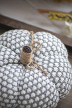 Set of 2 Knite Pumpkin Ornament Decor