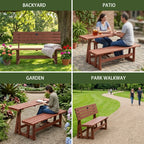 2-in-1 Convertible Bench Picnic Table