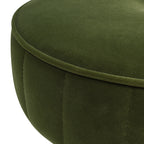 Riley 16" Round Footstool Ottoman, Olive