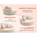 55" Oversized Round Swivel Chair