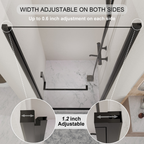 34" -35.2''x 72" Semi-Frameless Pivot Shower Door