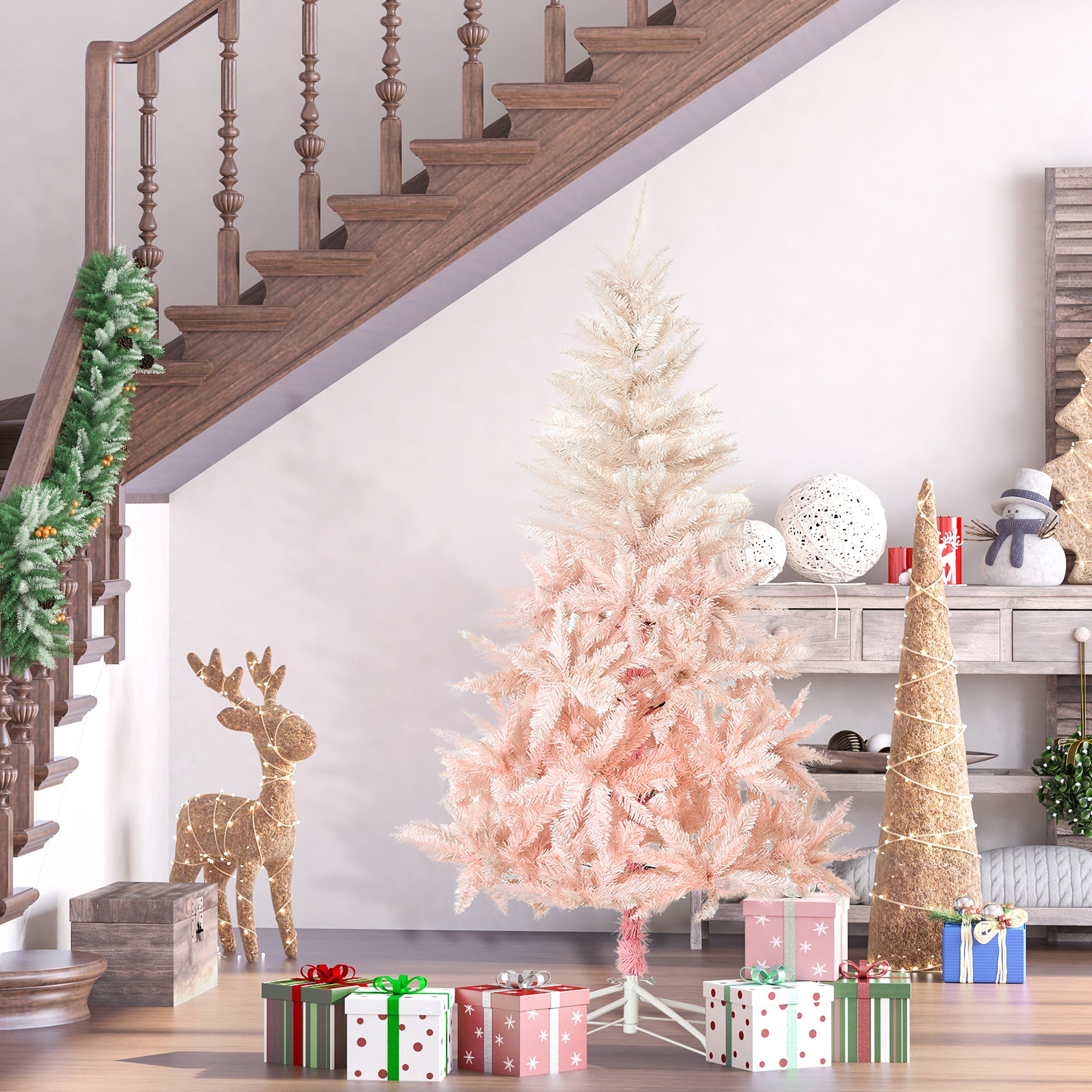 HOMCOM 6ft Unlit Spruce Artificial Christmas Tree
