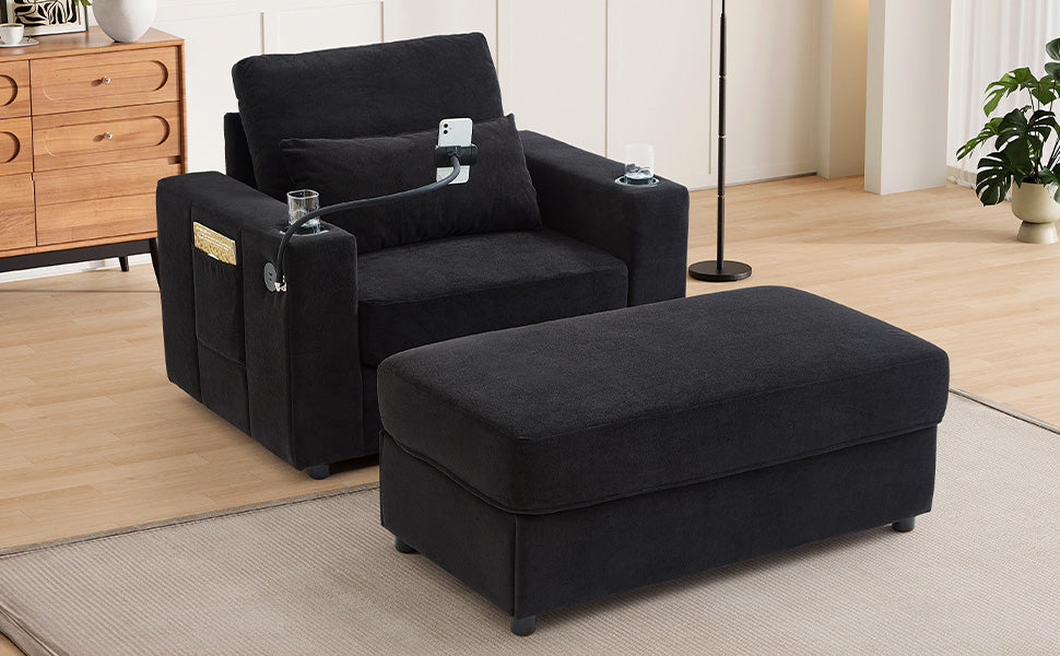 Modern Style Armchair 42.5" Chaise Lounge Sofa Couch