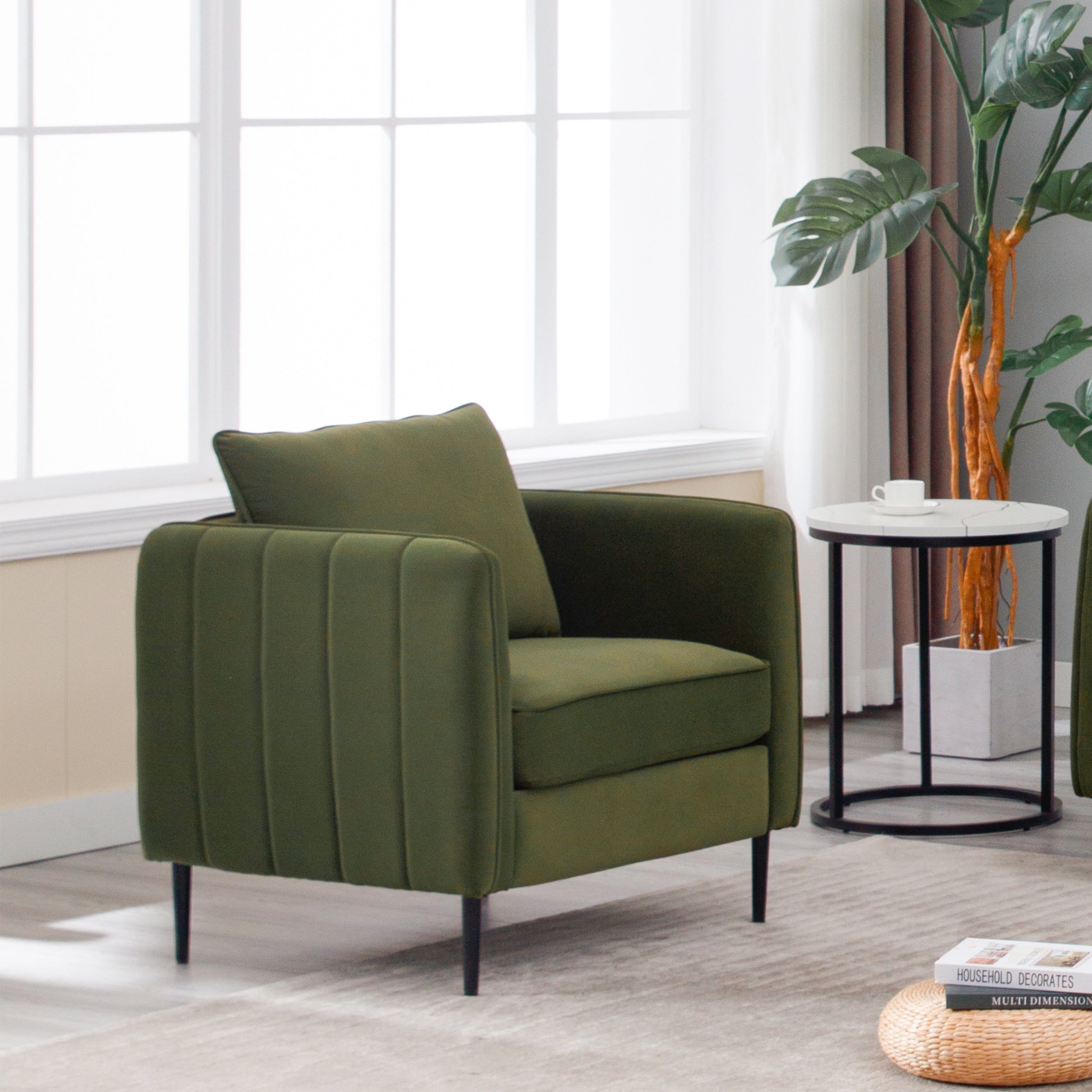 Velvet Accent Chair for Living Room