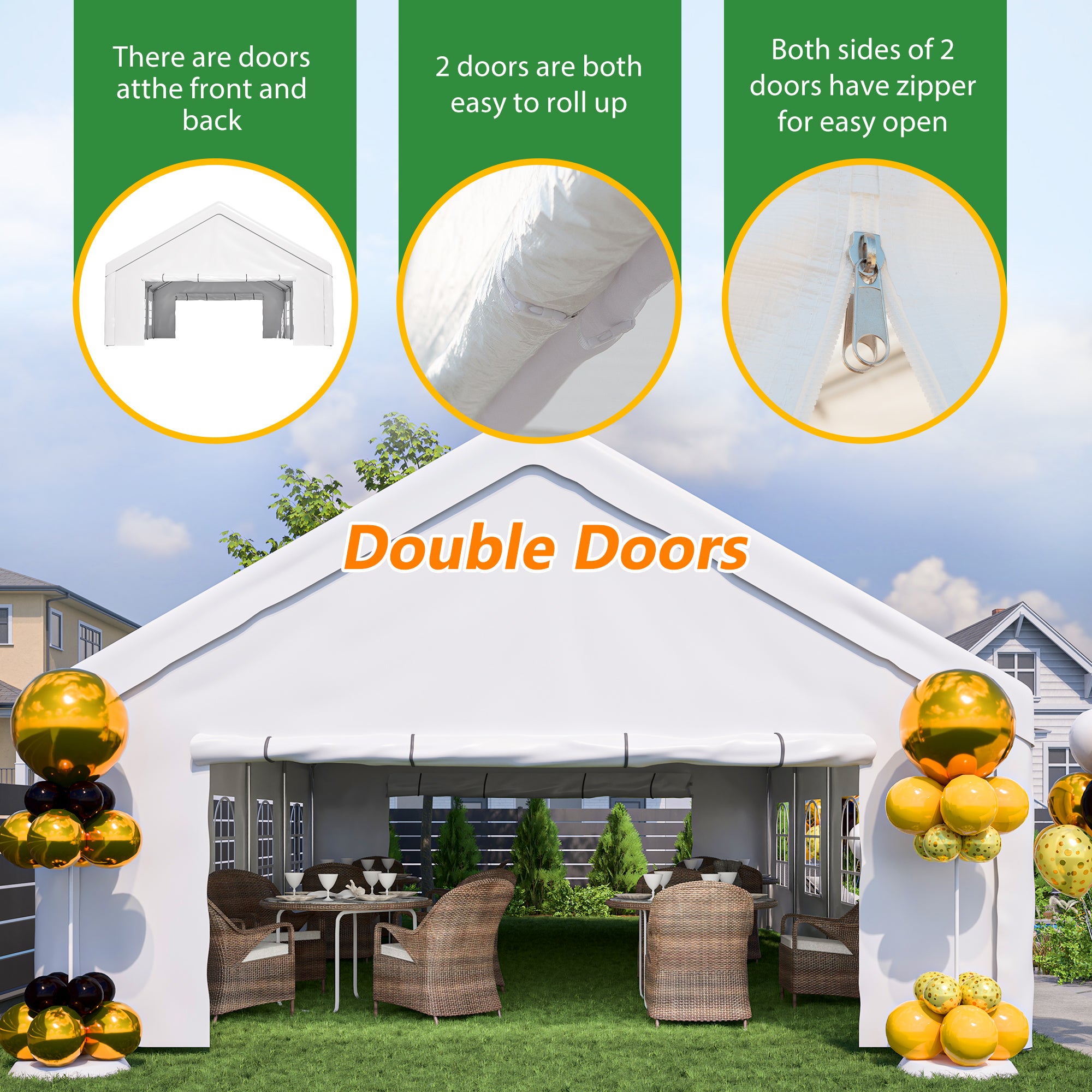 20x32 FT Party Tent with Removable Sidewalls