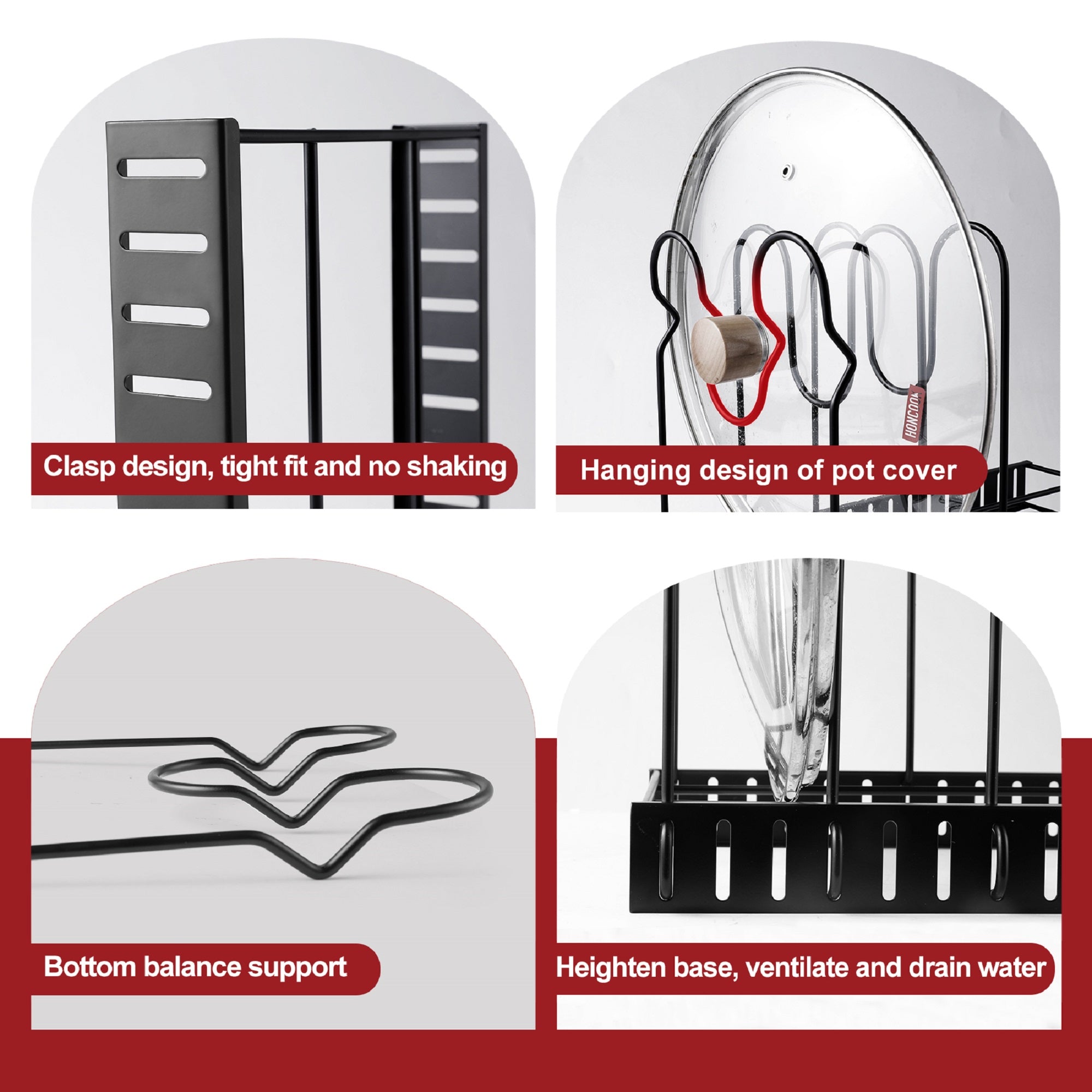 Adjustable Pot Rack for Kitchen Organization