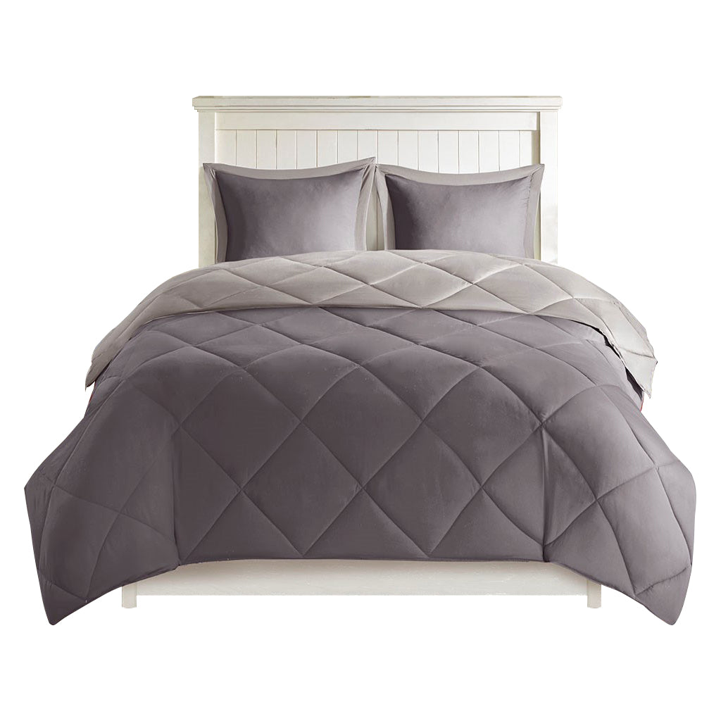 Twin/Twin XL 3M Scotchgard Diamond Quilting Reversible Down Alternative Comforter Set