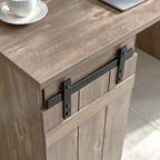 Home Office Desk with One Cabinet and Three Shelves