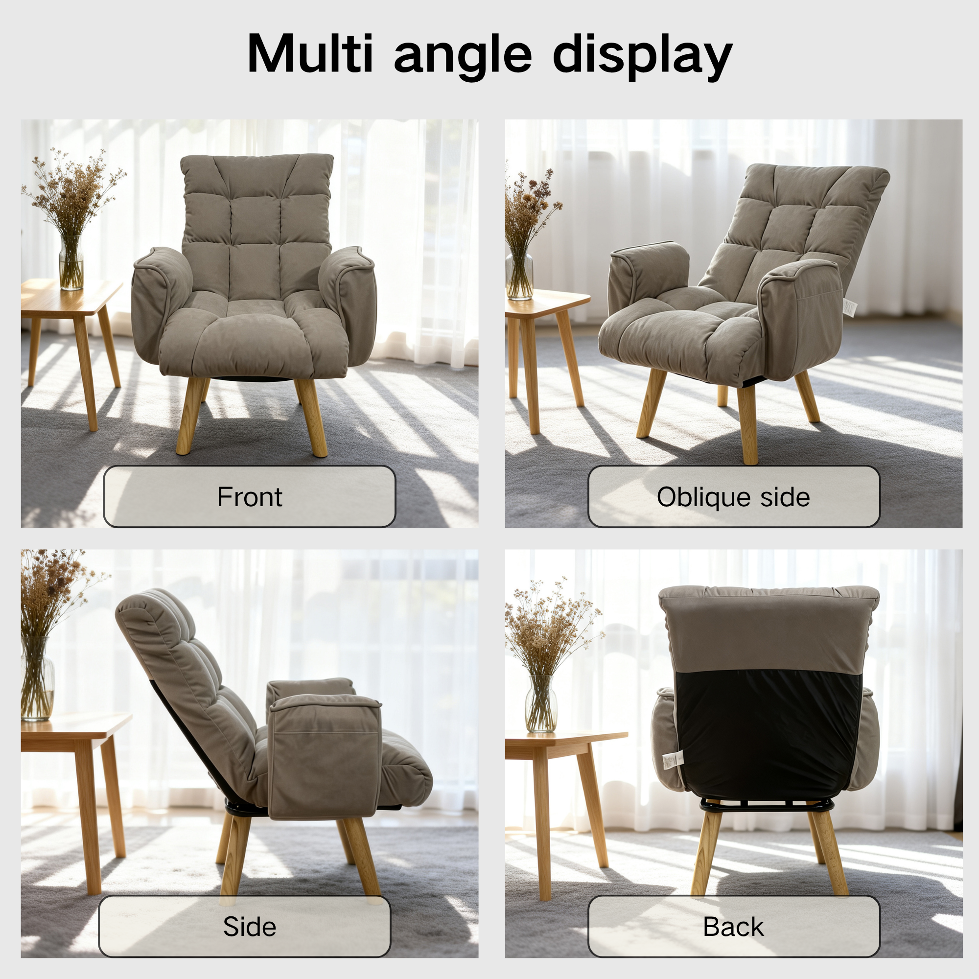 Rotatable Adjustable Back Lazy Sofa Lounge Chair