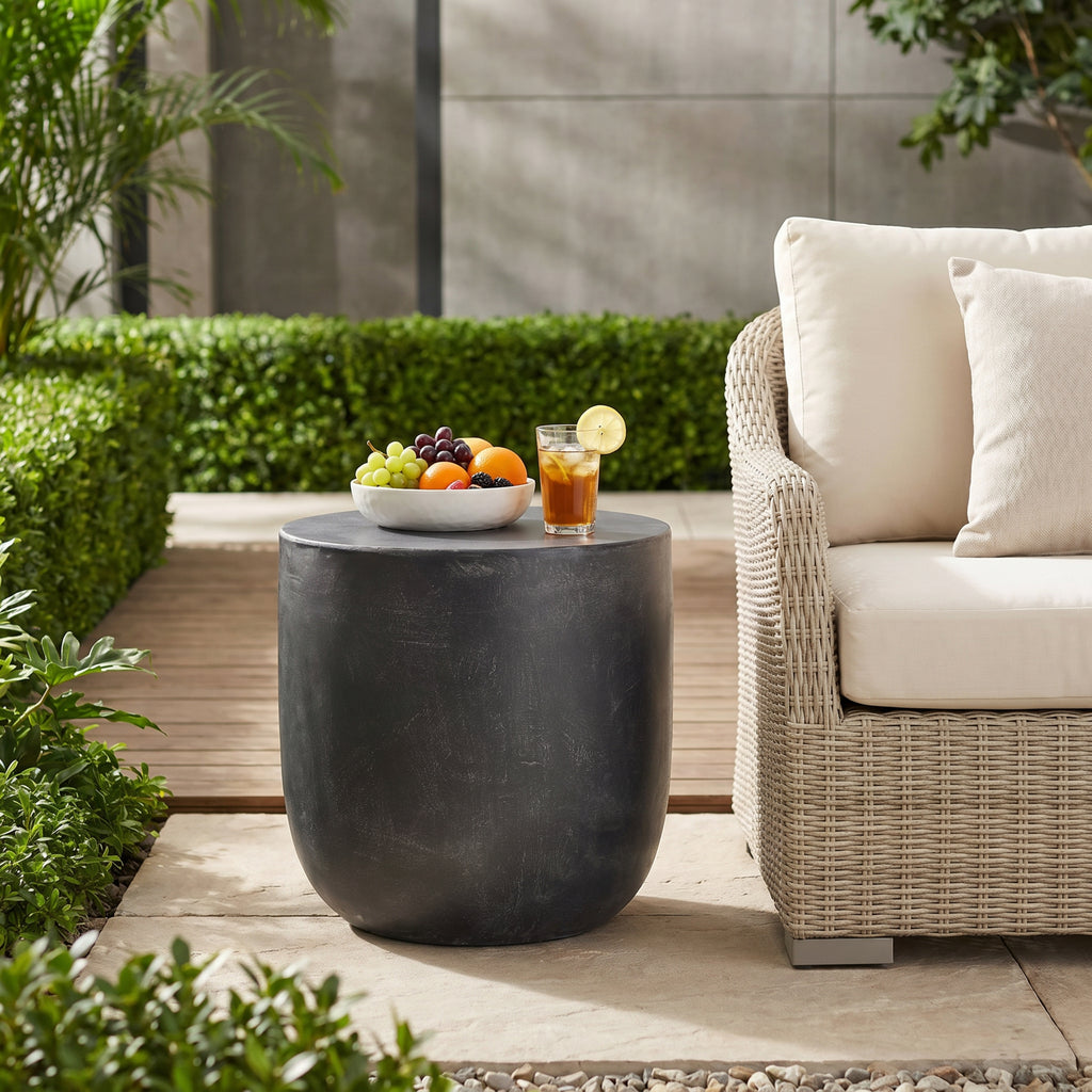 Outdoor Lightweight Concrete Side Table