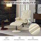 Recliner Chair with Ottoman - 360° Swivel Massage Lounge Chair