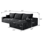 107" Cloud Sectional Couch with L-Shape Chaise