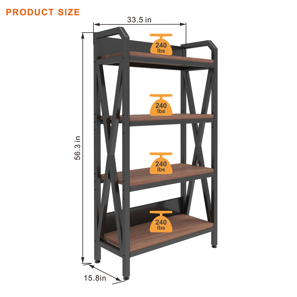 56.30'' Bakers Rack 4-Level Storage Shelves