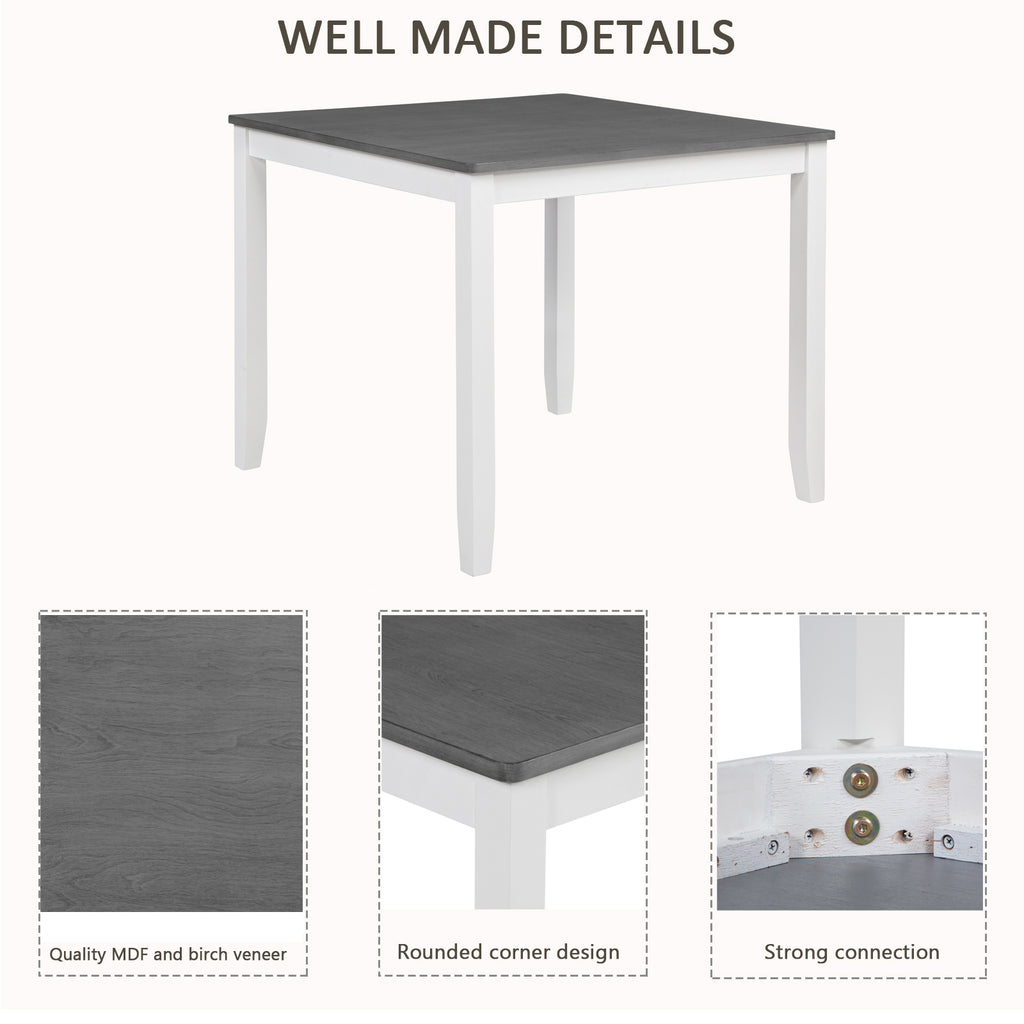 5-Piece Dining Table Set with 4 Chairs