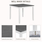 5-Piece Dining Table Set with 4 Chairs
