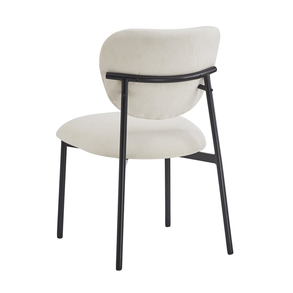 Upholstered Dining Chairs With Metal Legs (Set of 2)