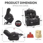 Up to 350 LBS Chenille Power Lift Recliner Chair