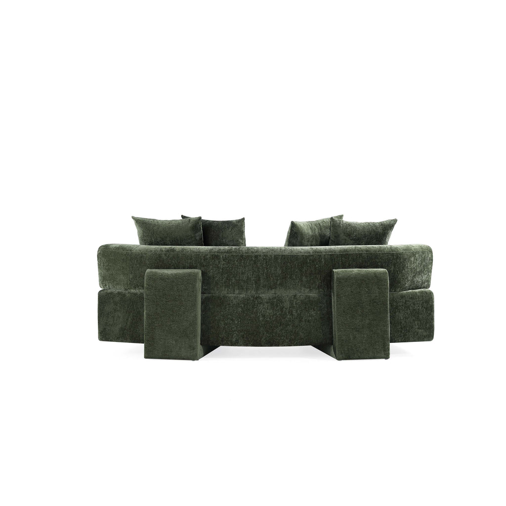 Verandah 91" Chenille Sofa in Olive